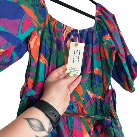 Anthropologie Colorful Geometric Mini Dress - Picture 2 of 11